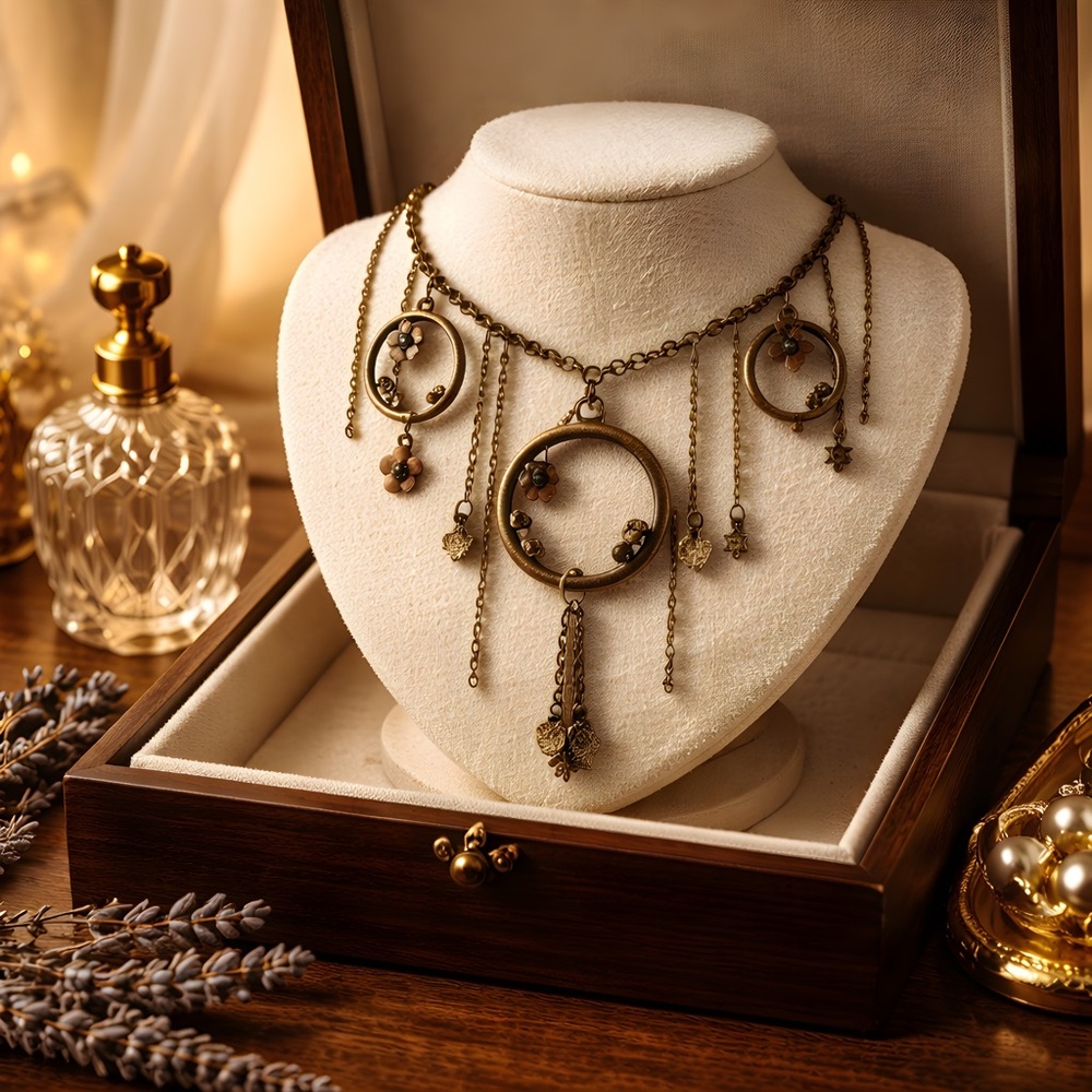 *NEW* Hanging Flowers & Stars Necklace